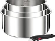 Tefal Topf-Set L898S4 Ingenio Preference, Edelstahl (Set, 4-tlg., je 1 Stielkasserolle Ø 16/18/20 cm, 1 abnehmbarer Griff), stapelbar, platzsparend, hochwertiger Edelstahl, induktionsgeeignet