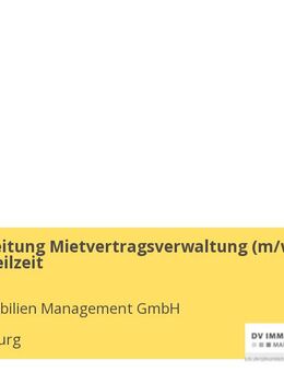 Sachbearbeitung Mietvertragsverwaltung (m/w/d) Vollzeit / Teilzeit - Regensburg
