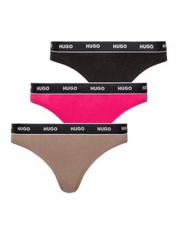 HUGO T-String TRIPLET THONG STRIPE (Packung, 3-St., 3) mit Logoschriftzug auf dem Bund