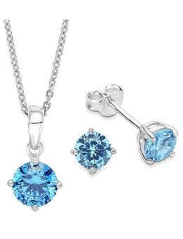 Amor Schmuckset 9964963, 9964888 Halskette und Ohrringe (Set, 4-tlg), mit Zirkonia (synth)