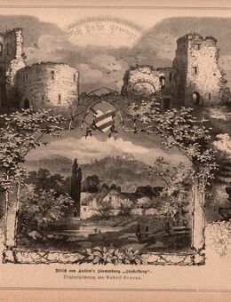 Grafik ; Alrich von Hutten`s Stammburg , Steckelberg , Rudolf Cronau , Blattgröße 31cm x 22cm , M400 - Görlitz