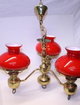 Deckenlampe Lampe Licht Kronleuchter Messing 3 Glasschalen 80iger Jahre Esstisch - Hennef (Sieg) Zentrum