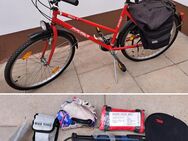 26er rotes Fahrrad "Roch n Roll" +18 Gänge +Zubehör v. MGI - Dassel