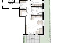 Perfekt geschnittene 3-Zi. Gartenwohnung, Terrasse mit großem Gartenanteil (Süd/West) - Fürth