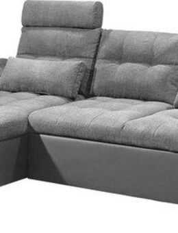 ED EXCITING DESIGN Ecksofa Jakarta L-Form, mit Bettfunktion, Armteilverstellung, Kopfstützen & 2 Nierenkissen