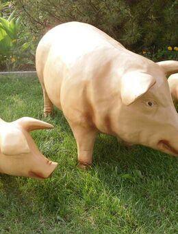 Dekofiguren Ferkel nach links oder rechts schauend - Hergisdorf