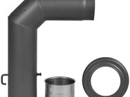 Firefix Ofenrohr, (Set), Bogen, 150 mm, 90 °, Stahlblech, mit Drosselklappe