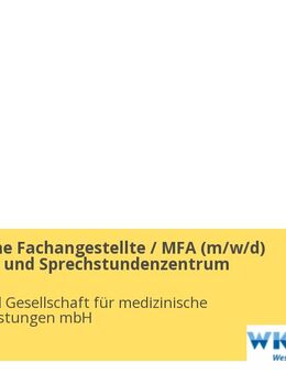 Medizinische Fachangestellte / MFA (m/w/d) Aufnahme- und Sprechstundenzentrum - Heide