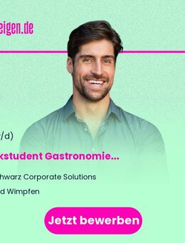 Werkstudent Gastronomie (m/w/d) - Bad Wimpfen
