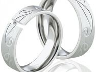Partnerringe LUC501 mit Diamant und Etui - Aholming