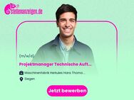 Projektmanager Technische Auftragsabwicklung (m/w/d) - Siegen (Universitätsstadt)