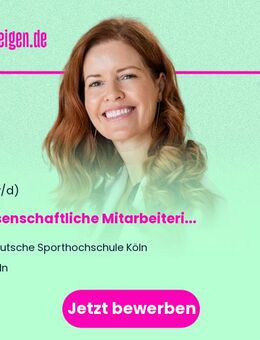 Wissenschaftliche Mitarbeiterin / Wissenschaftlicher Mitarbeiter (w/m/d) (2521-WMA-Bewegungstherapie) - Köln