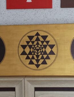Leinwandbild 120x40/ Sri Yantra / Yin Yang Acrylbild. 120 cm x 40 cm - Unna