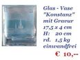 neuwertige Glasvase - Motiv KONSTANZ in 90451