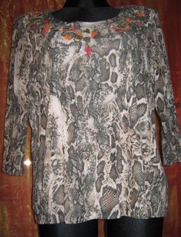 NEU * Apart * edel * Perlen- Stickerei * Sneak * Animal- Style * Seiden- Chiffon * Blusen * T- Shirt "GERRY WEBER" Gr. 44- 46/ L- XL * khaki- grün * cremè- beige * - Riedlingen
