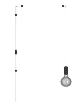 EGLO Hängeleuchte PINETINA, ohne Leuchtmittel, Pendelleuchte, Esszimmerlampe, Metall in Schwarz, Lampe, E27 Fassung