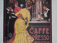 Reklame / Werbung , Blechschild 67cm x 49cm , Caffe Espresso Servizio Istantaneo , Veccanti Milano , Kaffee - Görlitz
