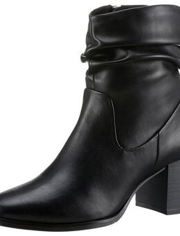 MARCO TOZZI Stiefelette, Blockabsatz, Businessschuh mit Falten im slouchy Look
