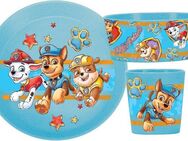 KOZIOL Kindergeschirr-Set CONNECT PAW PATROL (3-tlg), 1 Personen, Kunststoff, Co² neutral produziert, Made in Germany, 3 Teile, für 1 Person