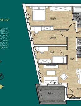 Geräumige 4-Zimmer-Wohnung mit Balkon in Offenbach/Balkon/2 Bäder/TG Platz - Offenbach (Main)