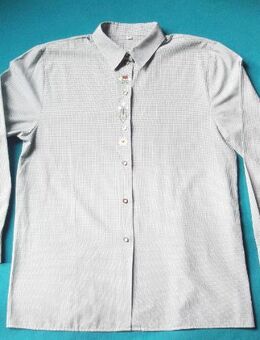 Trachten Hemdbluse - Trachten Dirndl Hemd „grün/weiß“ m. Stickerei Gr. 38 - Andernach