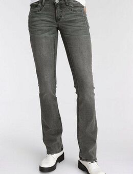 Arizona Bootcut-Jeans mit Keileinsätzen ausgestellte Beinform, niedrige Leibhöhe, elastisches Material