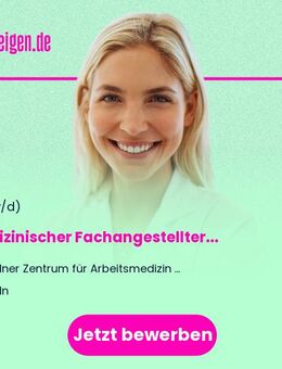 Medizinischer Fachangestellter / Sanitäter / Krankenpfleger (m/w/d) als Arbeitsmedizinische Assistenz - Köln