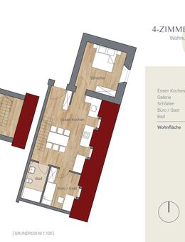 Attraktiv 3-Zimmer-Dachgeschosswohnung in der Altstadt von Nördlingen - Nördlingen