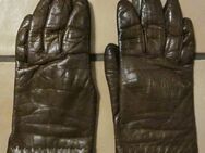 Damen-Leder-Handschuhe, dkl.-braun, wenig getragen, 5.- - München