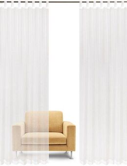 Gerster Gardine Felia (1 St), Schlaufen, transparent, Voile, Schlaufenschal uni in mehreren Farben