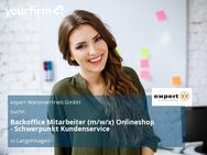 Backoffice Mitarbeiter (m/w/x) Onlineshop - Schwerpunkt Kundenservice - Langenhagen