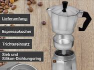 Krüger Espressokocher Italiano, 0,1l Kaffeekanne, traditionell italienisch, aus Aluminium, mit Silikon-Dichtungsring