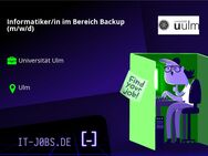 Informatiker/in im Bereich Backup (m/w/d) - Ulm