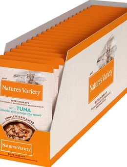 Nature's Variety Bites in Soße zum Sonderpreis! - mit Thunfisch 44 x 85 g