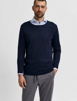 SELECTED HOMME Rundhalspullover SLHROME LS KNIT CREW NECK NOOS