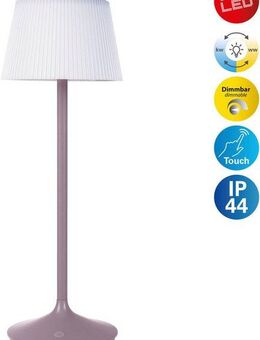 näve LED Tischleuchte Solarleuchte / Akkuleuchte "EMMI", Dimmer, Dimmfunktion, Ein-/Ausschalter, Farbsteuerung, USB-Ladefunktion, mehrere Helligkeitsstufen, LED fest integriert, Kaltweiß, Neutralweiß, Warmweiß, Solarbetrieb, Akkubetrieb, CCT,...