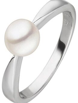 JOBO Perlenring, 925 Silber mit Süßwasser-Zuchtperle