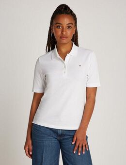 Tommy Hilfiger Poloshirt 1985 Regular Fit Pique Premium Polo mit Logo-Stickerei, mit Seitenschlitzen