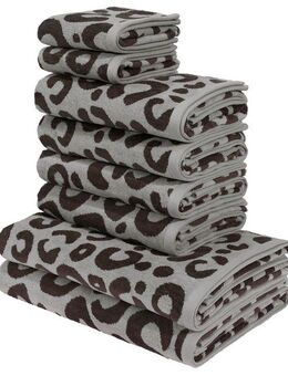 my home Handtuch Set Anna Leopardmuster, 8-tlg Handtuch-Set, 100% Baumwolle, Frottiervelours (Set, 8-St), Duschtücher, Handtücher und Gästetücher, weich, saugstark, modern, Leo