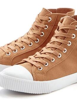 LASCANA Sneaker, Stiefelette aus Textil zum Schnüren, High-Sneaker, Schnür-Boots VEGAN