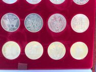 Silbermünzen 24 BRD 10 DM im Geschenketui mit Beschriftung. Keine MWSt. 62,5% bzw 92,5% Feinsilber - Krefeld