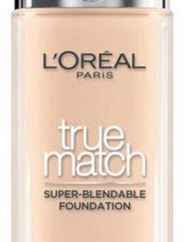 L'ORÉAL PARIS Foundation L'Oréal Paris True Match Foundation, Spendet Feuchtigkeit, mittlere Deckkraft, passt sich dem Hautton an.