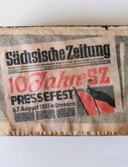historische Streichholzschachtel, 1955, "10 Jahre SZ" - Dresden