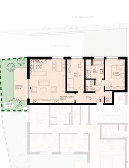 Neubau: 3-Zimmer Erdgeschoss mit Garten im Kanderhof, Binzen Nr.1 - VERKAUFT - Binzen