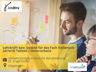 Lehrkraft bzw. Dozent für das Fach Italienisch (m/w/d) Teilzeit / Honorarbasis - Göppingen