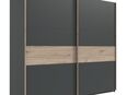 Schiebetürenschrank TIROL Kleiderschrank mit Schwebetüren Grau / Eiche massiv ca. 250 cm in 94139