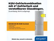 exquisit Kühl-/Gefrierkombination KGC233-60-HE-040D, 142,2 cm hoch, 50 cm breit, Energieeffizienzklasse D, 173 Liter Nutzinhalt, 4 Sterne Gefrieren