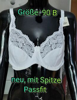 Bügel-BH mit Spitze, Größe: 90 B, Passfit, neu, 4 Bilder - Immenhausen