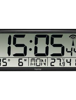 Hama Funkwanduhr Funkwandhuhr Wanduhr Jumbo DFC Digital extragroße Anzeige (Kalender Temperatur)