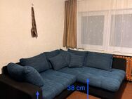 Schwarz-blaues Ecksofa zu verkaufen - Forbach